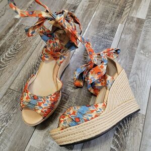 Ugg Santorini Ikat Lucianna Wedge Sandal Size 9